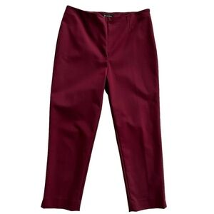 St. John Side Zip Emma Ankle Pants in Burgundy 8